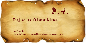 Mojszin Albertina névjegykártya